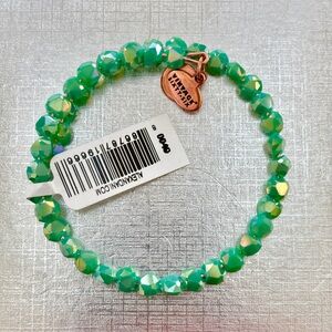 Alex and Ani HAPPINESS TURQUOISE Green Beaded WRAP Bracelet.NWT